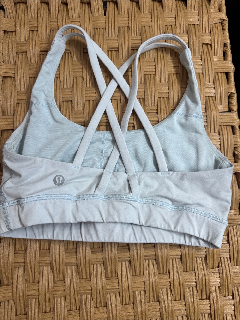 lululemon athletica Pale Blue Strappy Sports Bra